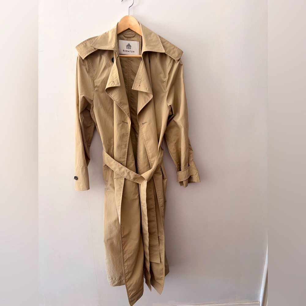 Babaton Aritzia Women's Beige Trench Coat